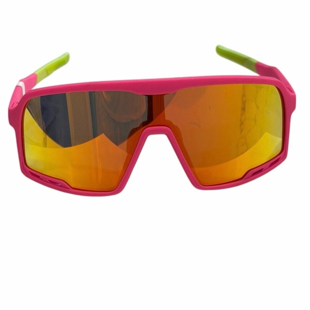 Knockaround Campeones Sport Sunglasses Pink Green Polarized UV400 NEW